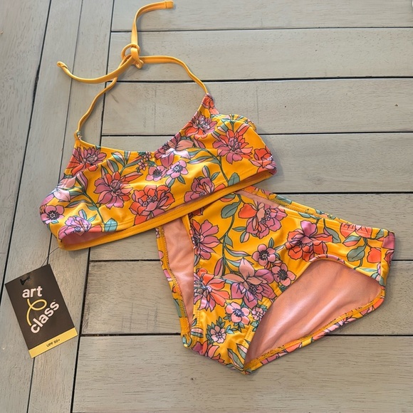 art class Other - NWT Art Class bikini sz 8 yellow/orange floral 2 piece